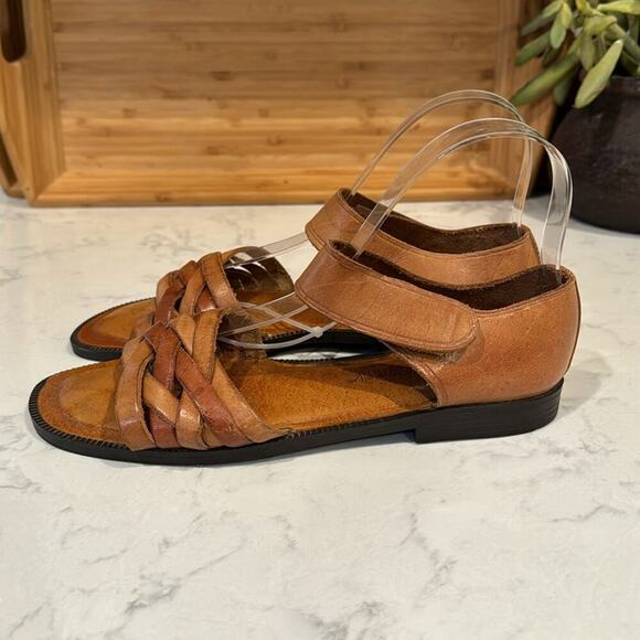 Cabin Creek leather sandals beach cabin lake summer bohemian coastal size 7 - Picture 4 of 8